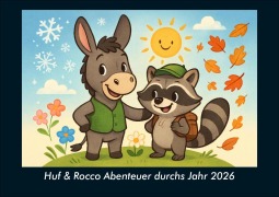 Cover-Bild zum Titel 'Huf & Rocco Abenteuer durchs Jahr 2026 Fotokalender DIN A5' von 'Kevin Heber, Tobias Schmitt'