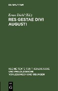 Cover-Bild zum Titel 'Res Gestae Divi Augusti' von ''