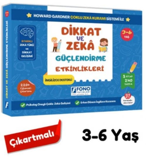 Dikkat ve Zeka Güclendirme Etkinlikleri Seti - 3 Kitap Takim - Kolektif