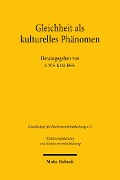 Cover-Bild zum Titel 'Gleichheit als kulturelles Phänomen' von ''