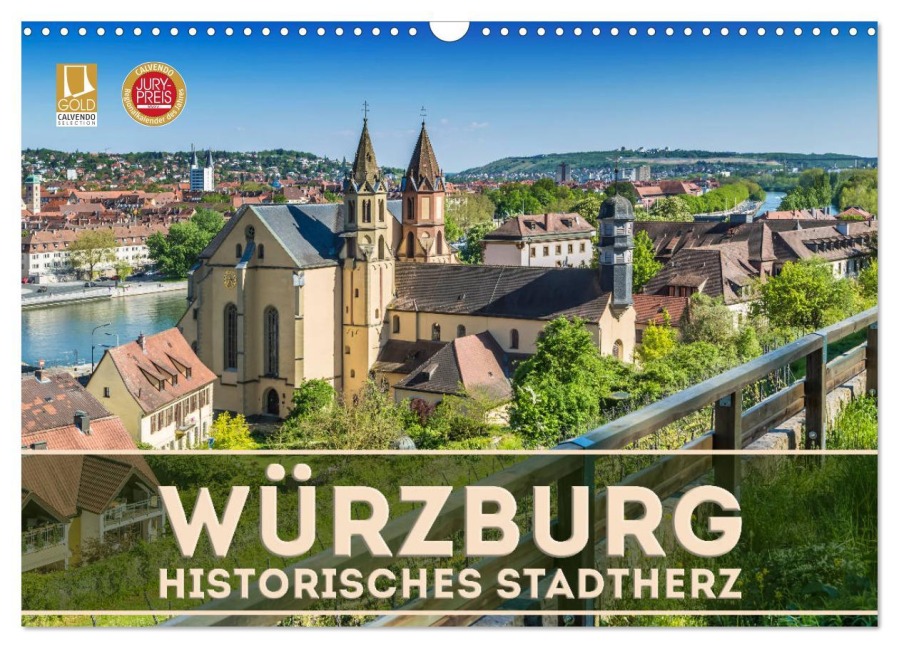 WÜRZBURG Historisches Stadtherz (Wandkalender 2026 DIN A3 quer), CALVENDO Monatskalender - Melanie Viola