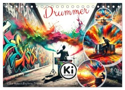 Cover-Bild zum Titel 'Drummer - Color Splash Rhythms: Trommelschläge und Farbexplosionen (Tischkalender 2026 DIN A5 quer), CALVENDO Monatskalender' von 'Marco Warstat'