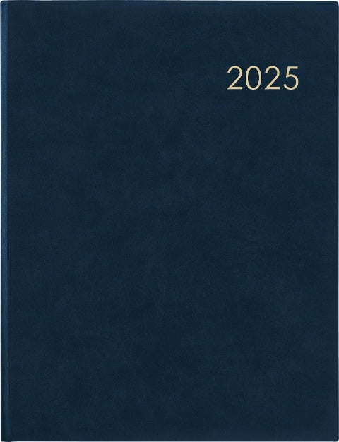 Wochenbuch blau 2025 - Bürokalender 21x26,5 cm - 1 Woche auf 2 Seiten - mit Eckperforation und Fadensiegelung - Notizbuch - 728-0015 - 