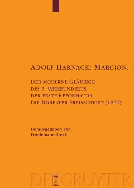 Adolf Harnack: Marcion - 