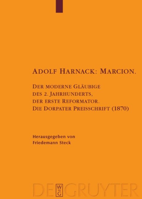 Adolf Harnack: Marcion - 