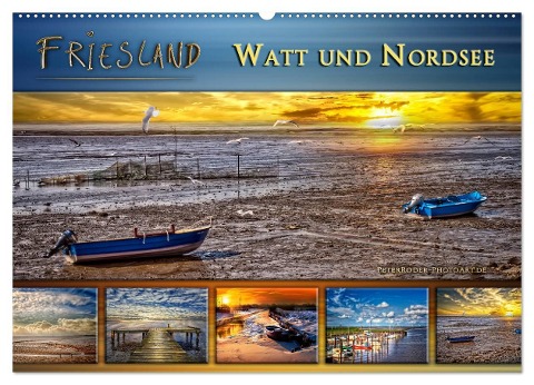 Friesland - Watt und Nordsee (Wandkalender 2024 DIN A2 quer), CALVENDO Monatskalender - Peter Roder
