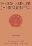Cover-Bild zum Titel 'Heidelberger Jahrbücher' von 'H. Schipperges'