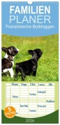 Familienplaner 2026 - Französische Bulldoggen mit 5 Spalten (Wandkalender, 21 x 45 cm) CALVENDO - Heike Hultsch