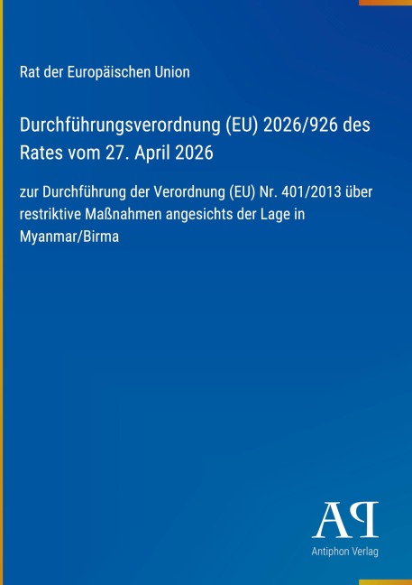 Durchführungsverordnung (EU) 2026/926 des Rates vom 27. April 2026 - Rat der Europäischen Union