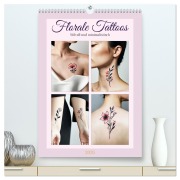 Cover-Bild zum Titel 'Florale Tattoos Stilvoll und minimalistisch (hochwertiger Premium Wandkalender 2026 DIN A2 hoch), Kunstdruck in Hochglanz' von 'Martina Marten'