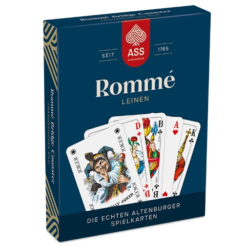 Rommé Leinenprägung, französisches Bild - 
