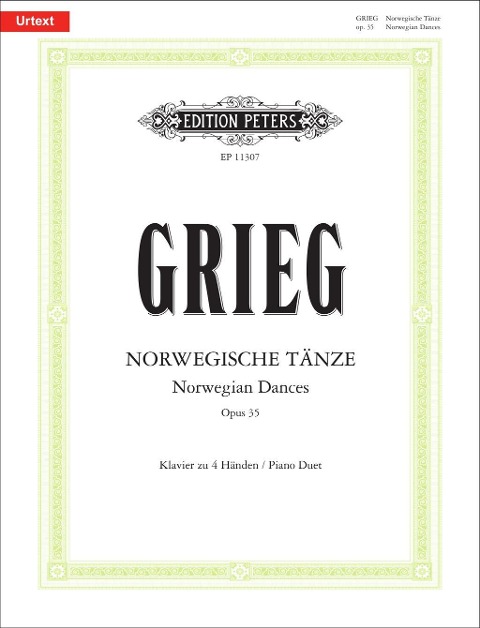 Norwegian Dances Op. 35 for Piano Duet: Based on Edvard Grieg Complete Edition, Urtext - Edvard Grieg, Rune J. Andersen