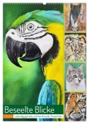 Cover-Bild zum Titel 'Beseelte Blicke - Lebendig gemalte und berührende Tierporträts (Wandkalender 2026 DIN A2 hoch), CALVENDO Monatskalender' von 'Michaela Spreider'
