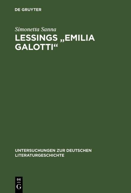 Lessings "Emilia Galotti" - Simonetta Sanna