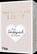 Cover-Bild zum Titel 'Was ich an dir liebe - Das Fragespiel für Paare' von 'Alexandra Reinwarth'