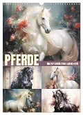 Pferde im romantischen Barockstil (Wandkalender 2025 DIN A3 hoch), CALVENDO Monatskalender - Rose Hurley