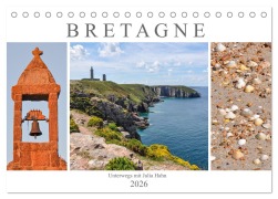Cover-Bild zum Titel 'Bretagne - unterwegs mit Julia Hahn (Tischkalender 2026 DIN A5 quer), CALVENDO Monatskalender' von 'Julia Hahn'