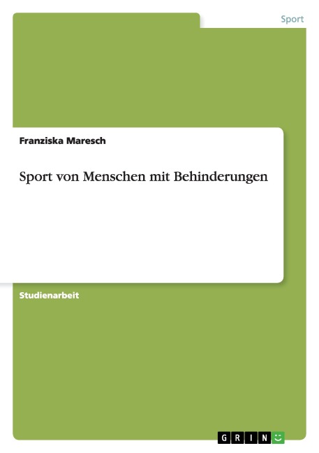 Sport von Menschen mit Behinderungen - Franziska Maresch