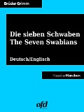 Cover-Bild zum Titel 'Die sieben Schwaben - The Seven Swabians' von 'Brüder Grimm'