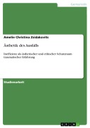 Cover-Bild zum Titel 'Ästhetik des Ausfalls' von 'Amelie Christina Zsidakovits'