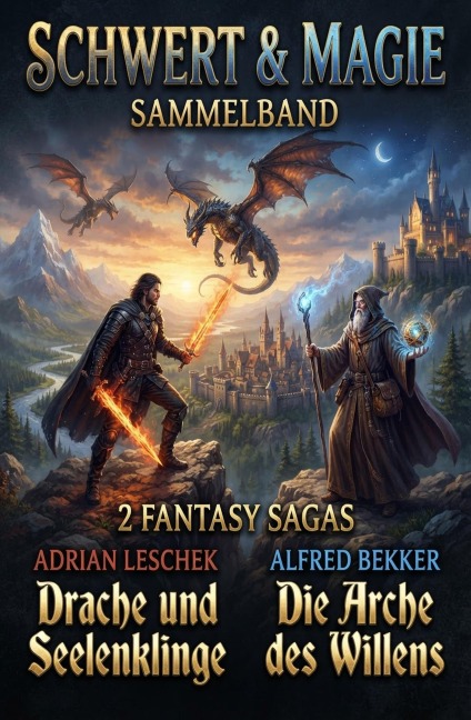 2 Fantasy Sagas: Drache und Seelenklinge / Die Arche des Willens - Alfred Bekker, Adrian Leschek