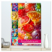 Cover-Bild zum Titel 'Früchtetraum - Jeden Monat eine fruchtige Überraschung (hochwertiger Premium Wandkalender 2026 DIN A2 hoch), Kunstdruck in Hochglanz' von 'Dirk Meutzner'