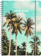 BRUNNEN Schülerkalender (2025/2026) "Tropical", 2 Seiten = 1 Woche, A5, 208 Seiten, PP-Umschlag, mehrfarbig - 