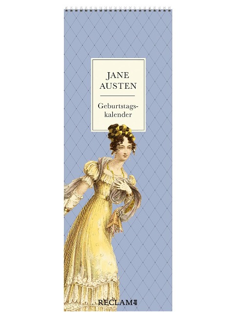 Jane Austen Geburtstagskalender | Immerwährender Wandkalender zum Eintragen im praktischen Streifenformat | Mit Illustrationen und Zitaten aus Jane Austens beliebtesten Romanen und Briefen - Jane Austen