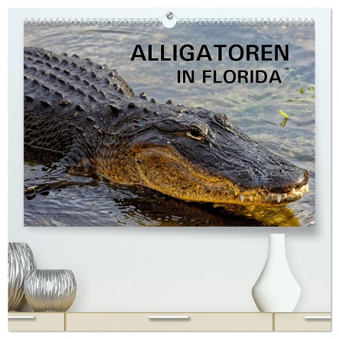 ALLIGATOREN in Florida (hochwertiger Premium Wandkalender 2025 DIN A2 quer), Kunstdruck in Hochglanz - Dieter Wilczek