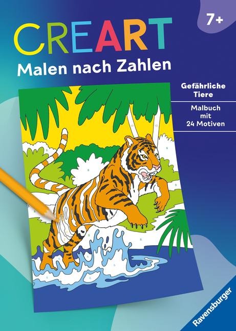 CreArt Malen nach Zahlen ab 7: Gefährliche Tiere - 