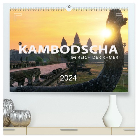 KAMBODSCHA - Im Reich der Khmer (hochwertiger Premium Wandkalender 2024 DIN A2 quer), Kunstdruck in Hochglanz - Mario Weigt