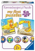 Ravensburger Kinderpuzzle - 03074 Tierische Baustelle - Schaumstoff-Puzzle mit 9x2 Teilen, My first puzzle für Kinder ab 10 Monaten - 