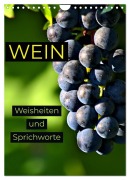 Cover-Bild zum Titel 'WEIN Weisheiten und Sprichworte (Wandkalender 2026 DIN A4 hoch), CALVENDO Monatskalender' von 'Susan Michel'