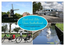 Boat and Bike Tour Südholland Geburtstagskalender (Wandkalender 2026 DIN A2 quer), CALVENDO Monatskalender - Frank Gayde