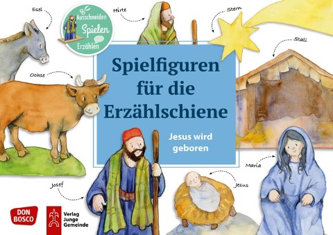 Jesus wird geboren. Erzählschienen-Figurenset - 