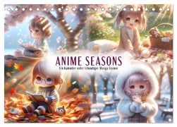 Anime Seasons: Ein Kalender voller lebendiger Manga-Szenen (Tischkalender 2025 DIN A5 quer), CALVENDO Monatskalender - Artefacti Artefacti