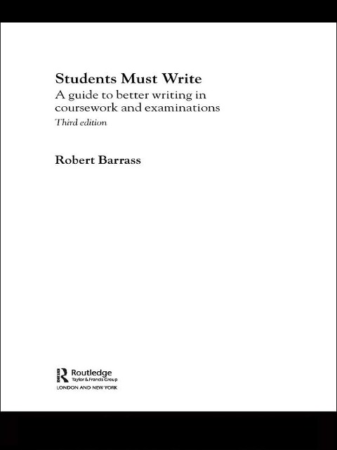 Students Must Write - Robert Barrass
