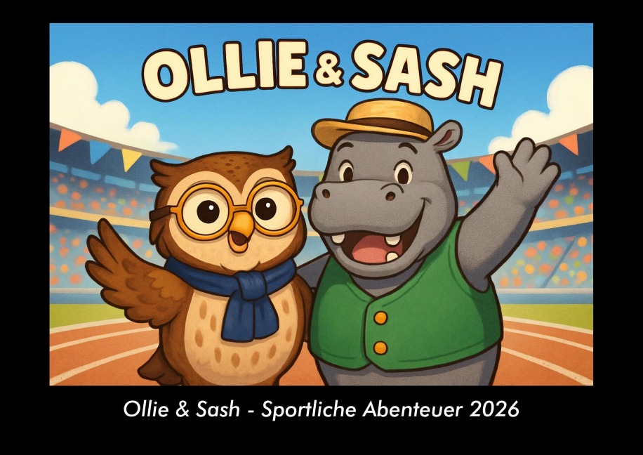 Ollie & Sash - Sportliche Abenteuer 2026 Fotokalender DIN A3 - Kevin Heber, Tobias Schmitt
