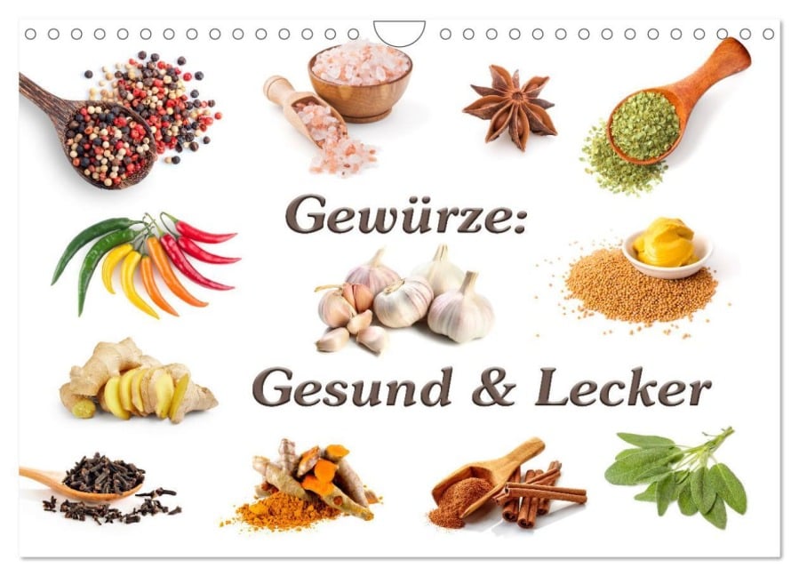 Gewürze: Gesund & Lecker (Wandkalender 2025 DIN A4 quer), CALVENDO Monatskalender - Gunter Kirsch