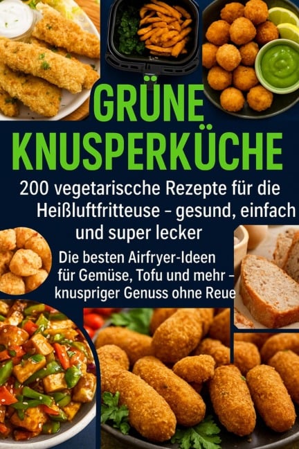 Grüne Knusperküche  200 Vegetarische Rezepte für die Heißluftfritteuse gesund, einfach Und super lecker - Lena Dirk