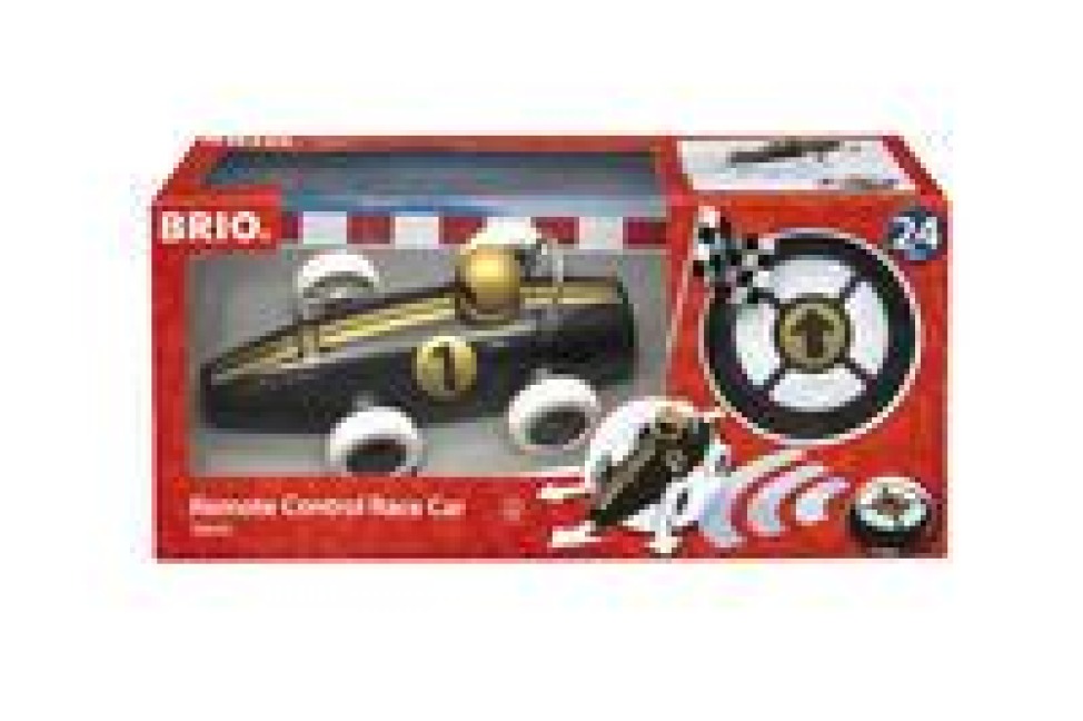 BRIO 30443 RC Rennwagen Schwarz/Gold - Stylisher Rennwagen mit kindgerechter und intuitiver Fernbedienung - Empfohlen für Kinder ab 2 Jahren - 