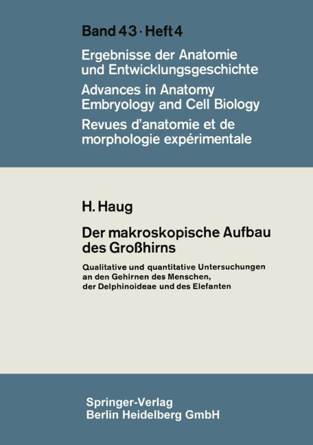 Der makroskopische Aufbau des Großhirns - H. Haug