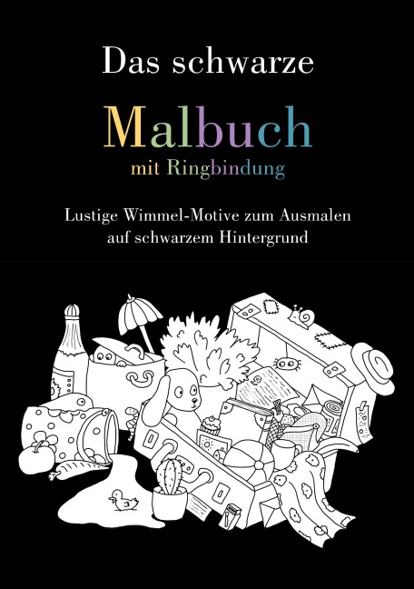 Das schwarze Malbuch mit Ringbindung - Heike Langenkamp