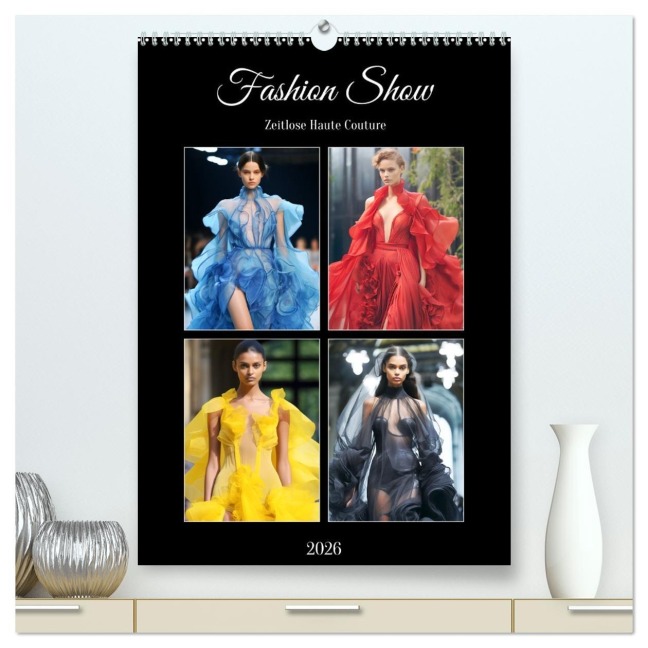 Fashion Show. Zeitlose Haute Coutour (hochwertiger Premium Wandkalender 2026 DIN A2 hoch), Kunstdruck in Hochglanz - Rose Hurley