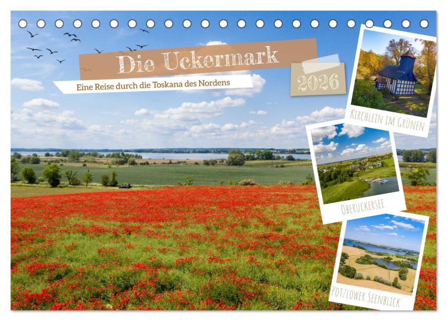 Die Uckermark - Eine Reise durch die Toskana des Nordens (Tischkalender 2026 DIN A5 quer), CALVENDO Monatskalender - Tilo Grellmann Photography