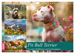 Pit Bull Terrier. Zwischen Wildblumen und Großstadtglanz (Wandkalender 2026 DIN A4 quer), CALVENDO Monatskalender - Rose Hurley