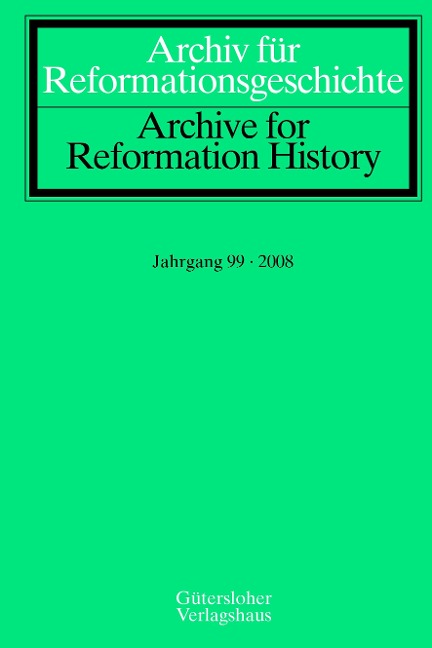 Archiv für Reformationsgeschichte - Aufsatzband - 