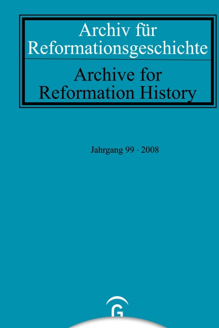 Archiv für Reformationsgeschichte - Aufsatzband - 