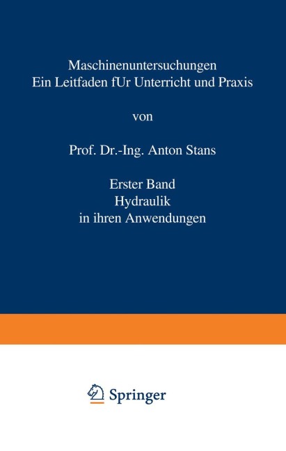 Maschinenuntersuchungen - Anton Staus