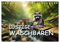 Cover-Bild zum Titel 'Lustige Waschbären (Tischkalender 2026 DIN A5 quer), CALVENDO Monatskalender' von 'Peter R. Stuhlmann'
